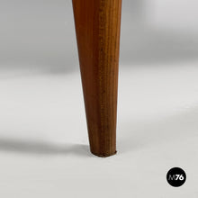 Load image into Gallery viewer, Bench in wood and white leather, 1940s