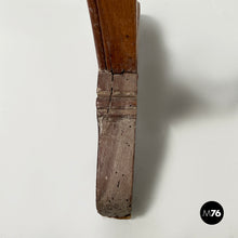 Load image into Gallery viewer, Fire screen in black and white fabric and wood, early 1900s