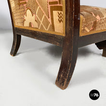 Load image into Gallery viewer, Armchairs in velvet and wood, 1930s