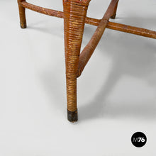 Charger l'image dans la galerie, Armchairs in rattan and straw, 1960s
