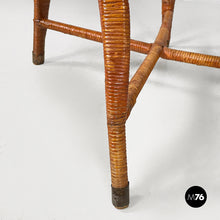 Load image into Gallery viewer, Chairs in rattan and straw, 1960s