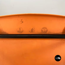画像をギャラリービューアに読み込む, Stackable chairs in orange plastic and black metal, 2001