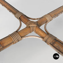 Load image into Gallery viewer, Chairs in rattan and light blue rattan, early 1900s