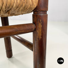画像をギャラリービューアに読み込む, Tub chairs in straw and wood, 1970s