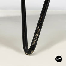 画像をギャラリービューアに読み込む, Coffee table in wood and black metal, 1960s