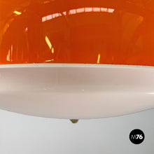 Load image into Gallery viewer, Orange plastic chandelier, 1970s