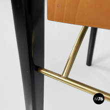 Load image into Gallery viewer, Wooden and brass chairs by Pierre Cardin, 1980s