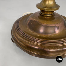 将图片加载到图库查看器,Velvet and brass floor lamp, 1940s