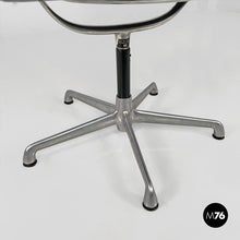 将图片加载到图库查看器,Dark grey leather office chair EA108 by Charles and Ray Eames for ICF, 1970s