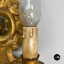 Charger l'image dans la galerie, Wall lamps in gilded wood and mirror, 1700s