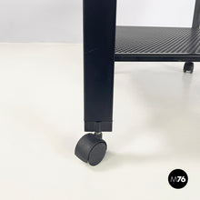 Charger l'image dans la galerie, Cart in black perforated metal, 1980s