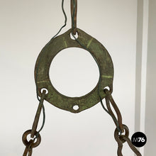 Charger l'image dans la galerie, Chandelier with eight lights in wrought iron, 1930s