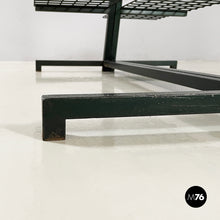 Load image into Gallery viewer, Bookcases in dark green metal, 1980s