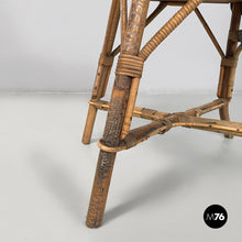 Carica l'immagine nel visualizzatore di Gallery, Chairs in rattan and light blue rattan, early 1900s