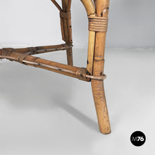 Load image into Gallery viewer, Chairs in rattan and light blue rattan, early 1900s