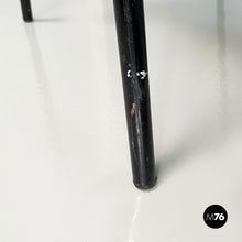 画像をギャラリービューアに読み込む, Stackable chairs in grey plastic and black metal, 2000s