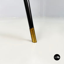 画像をギャラリービューアに読み込む, Coffee table in red marble, black metal and brass, 1960s