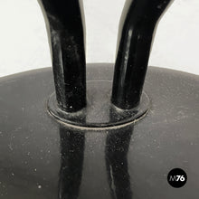 画像をギャラリービューアに読み込む, Coffe table with ashtray in black metal and glass, 1980s