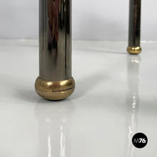 将图片加载到图库查看器,Coffe tables in metal and glass, 1980s