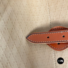 将图片加载到图库查看器,Suitcase in beige and brow leather, 1960s