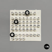 画像をギャラリービューアに読み込む, Wall perpetual white calendar by Giorgio Della Beffa for Ring A Date, 2000-2010s