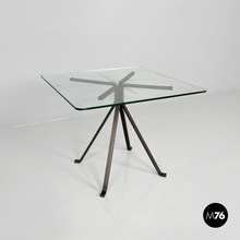 画像をギャラリービューアに読み込む, Coffee table in metal and glass Cuginetto by Enzo Mari for Driade, 1970s