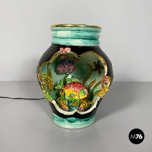 将图片加载到图库查看器,Glazed ceramic table lamp, 1950s