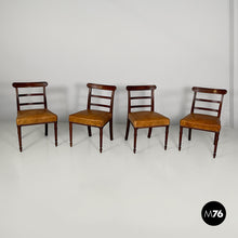 Carica l'immagine nel visualizzatore di Gallery, Chairs in wood and leather, 1930s