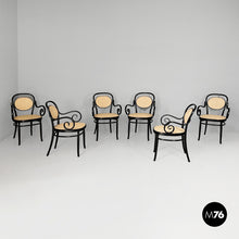Load image into Gallery viewer, Chairs in straw and wood for Sautto e Liberale, 1930s