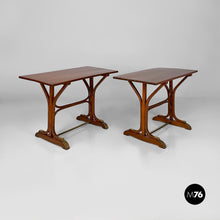 画像をギャラリービューアに読み込む, Dining tables in wood and brass, 1930s