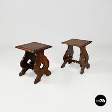 Load image into Gallery viewer, Wooden stools, late 1800s