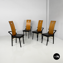Load image into Gallery viewer, Wooden and brass chairs by Pierre Cardin, 1980s