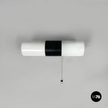 Charger l'image dans la galerie, Wall lamp in opaline glass and black Bakelite, 1950s