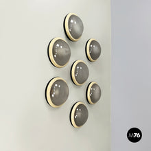 画像をギャラリービューアに読み込む, Wall lamps with molded glass and plastic, 1970s