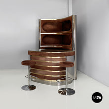 画像をギャラリービューアに読み込む, Bar cabinet with stools by Willy Rizzo, 1970s