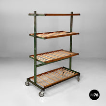将图片加载到图库查看器,Cart in wood and green metal, 1920s