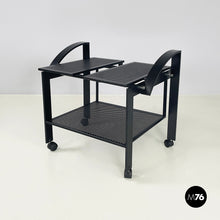 Charger l'image dans la galerie, Cart in black perforated metal, 1980s