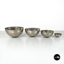 画像をギャラリービューアに読み込む, Metal hemisphere serving bowls by Danese, 1970s