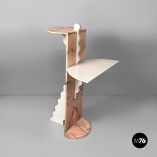 Load image into Gallery viewer, Display stand in white and pink marble, 1970s