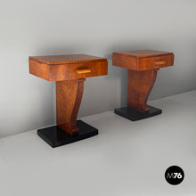 Charger l'image dans la galerie, Bedside tables in wood, 1930s