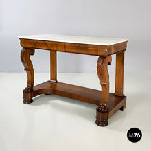 画像をギャラリービューアに読み込む, Wall console in marble and wood, early 1800s