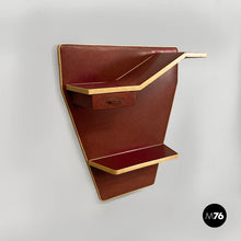 将图片加载到图库查看器,Wall console in burgundy and beige sky, 1950s
