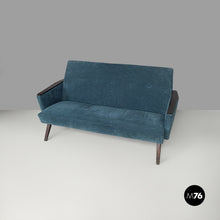 Charger l'image dans la galerie, Green velvet sofa, 1950s