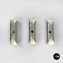 画像をギャラリービューアに読み込む, Cylindrical wall lamps in chromed metal, 1970s