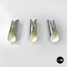 画像をギャラリービューアに読み込む, Cylindrical wall lamps in chromed metal, 1970s