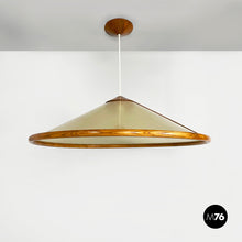 画像をギャラリービューアに読み込む, Fiberglass and wood chandelier by Giovanni Offredi for MC Selvini, 1970s