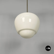 将图片加载到图库查看器,Chandelier in opaline glass, 1970s