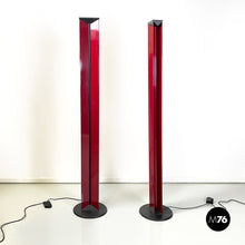 画像をギャラリービューアに読み込む, Floor lamps in red metal by Relco, 1990s