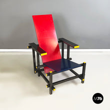 Load image into Gallery viewer, Armchair Red and Blue by Gerrit Thomas Rietveld for Cassina, 1971