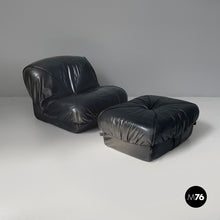 Load image into Gallery viewer, Armchair and pouf Patate by Airborne, 1970s